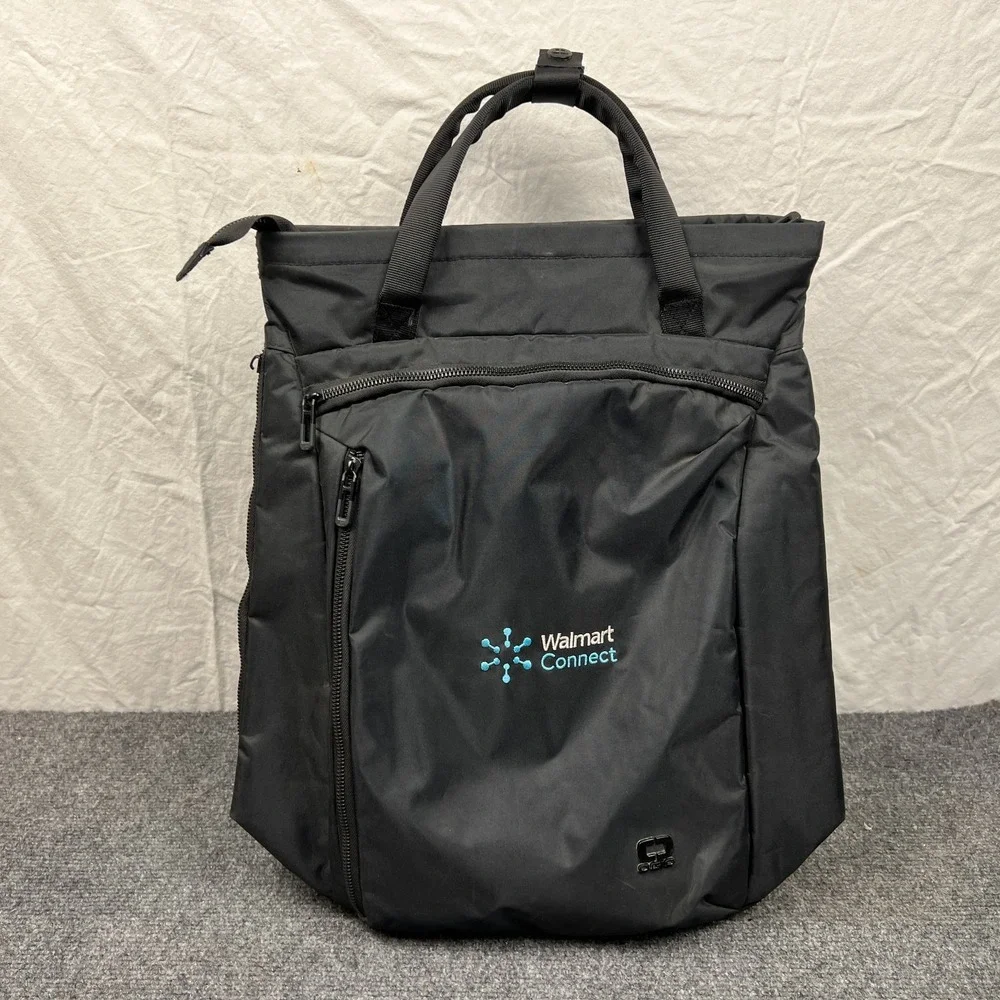 OGIO Walmart Connect Logo Versatile Backpack Zippered Black Handle Padded Bag